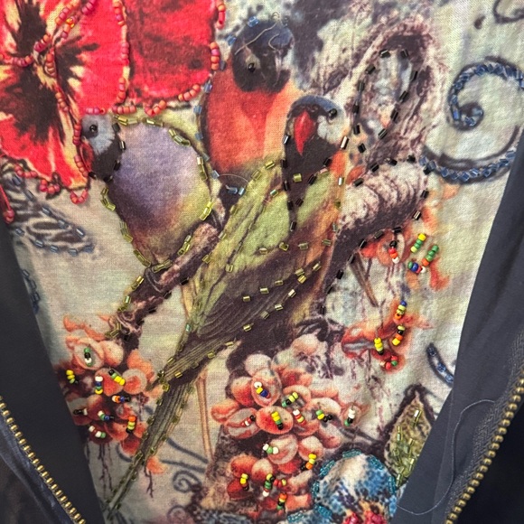 Alberto Makali Blue and Black Patterned Hoodie - Picture 5 of 8